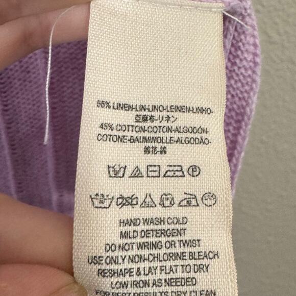 free people | ribby rib lavender ribbed long sleeve side split cardigan sz S - Picture 8 of 11